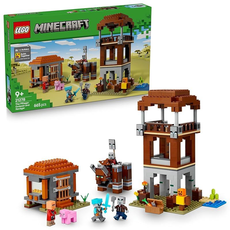 レゴ LEGO マインクラフト ピリジャー部隊とラヴェジャー おもちゃ 玩具 誕生日 プレゼント ブロック 男の子 女の子 子供 9歳 10歳 11歳 小学生 マイクラ Minecraft グッズ ゲーム 対戦 ロボット 0