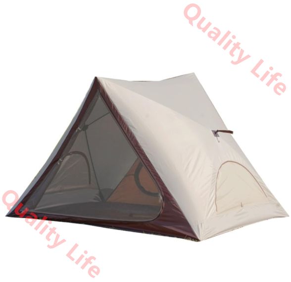 ロッジテント TC ポリコットン 3-5人用 全自動ポップアップ 設営簡単 ファミリーキャンプ 防水 日除け 遮光 通気 アウトドア 公園 お花見 ピックニック ４シーズン 収納袋付きsmall