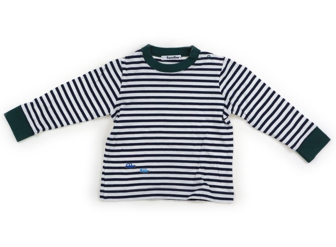 ファミリアボーダーカットソー90 ファミリア familiar ボーダー車 Tシャツ 90 - メルカリ