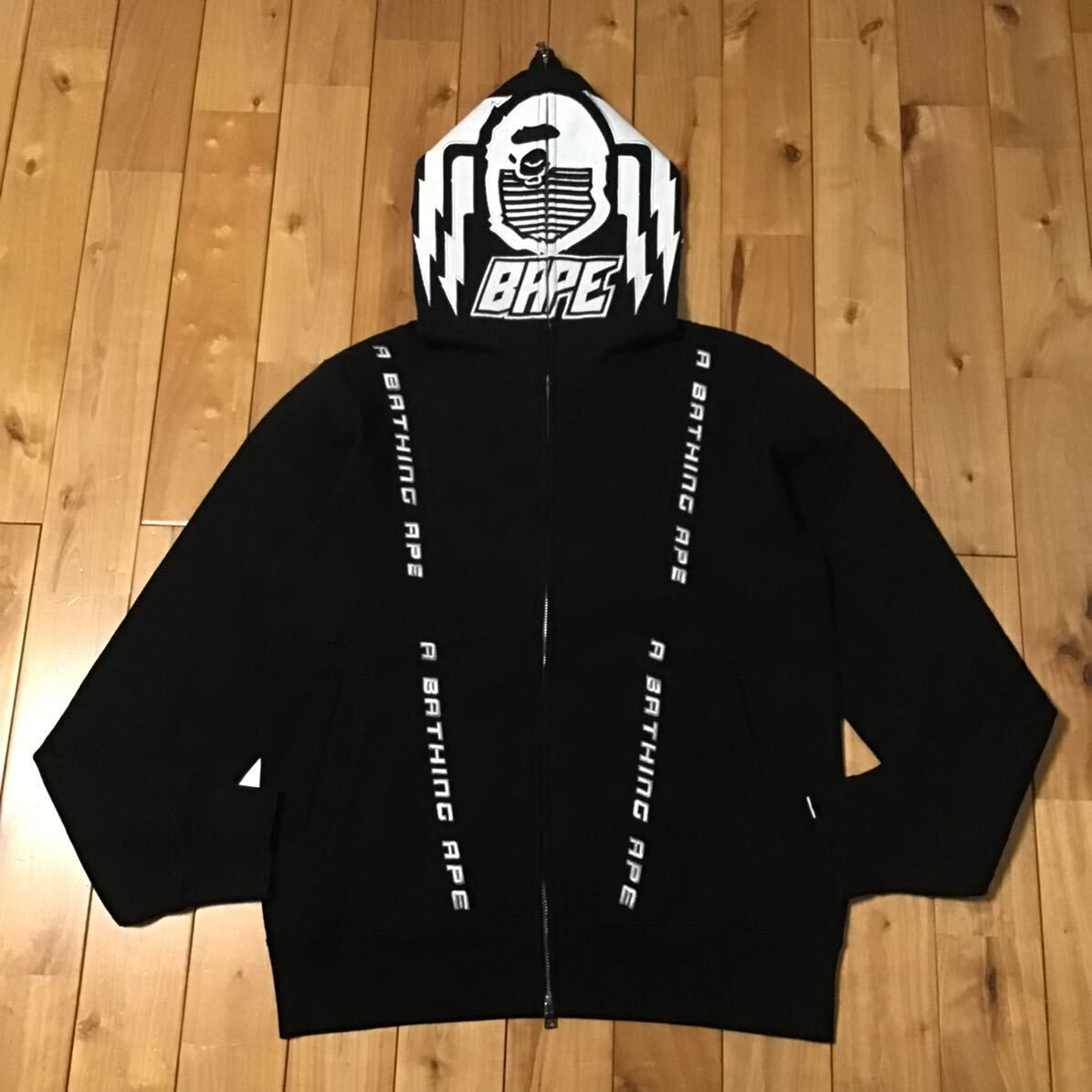 BAPE Motor sport フルジップ パーカー Mサイズ black a bathing ape  