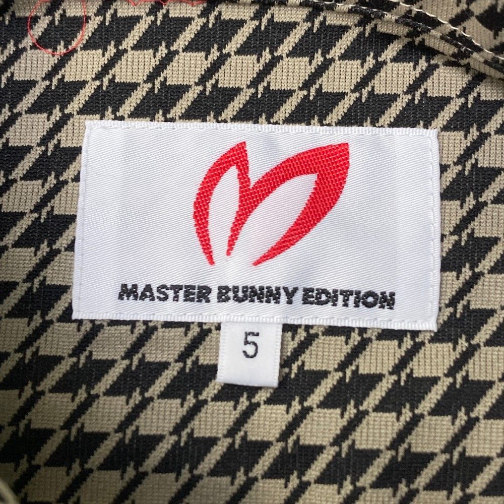 サイズ：5 MASTER BUNNY EDITION マスターバニーエディション 2023年 半袖ポロシャツ 総柄 ベージュ系 [240101420474] ゴルフウェア メンズ ストスト サイズ：5 MASTER BUNNY EDITION マスターバニーエディション
