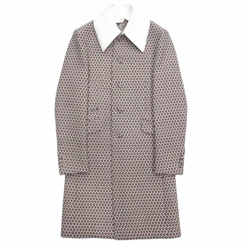 美品 12aw プラダ PRADA 総柄ジャガード デタッチャブル ステン