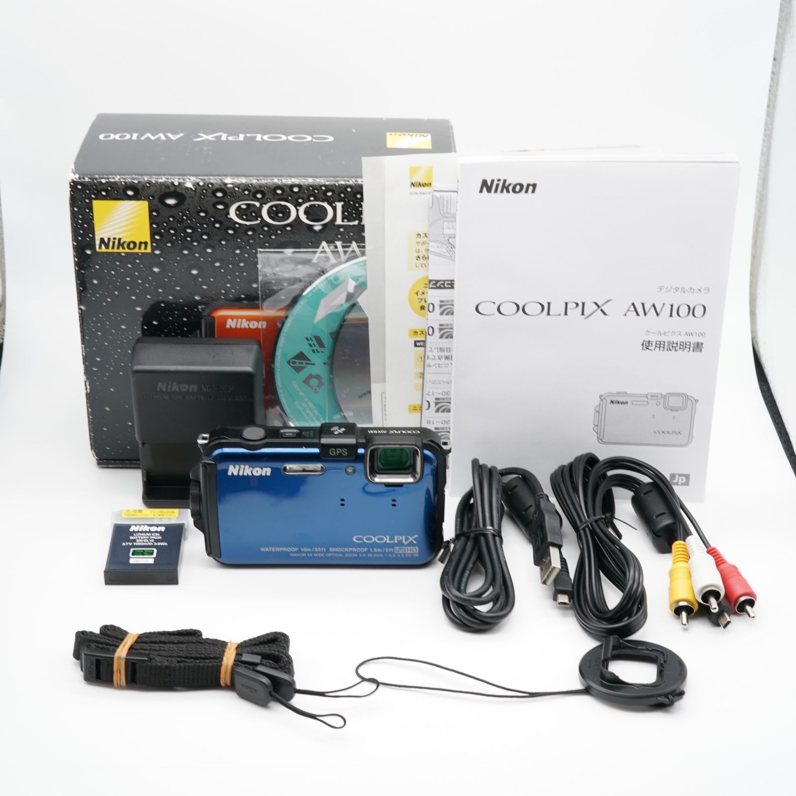 超極上 ニコン Nikon COOLPIX AW100 オーシャンブルー あると嬉しい元箱・取説付！ - メルカリ