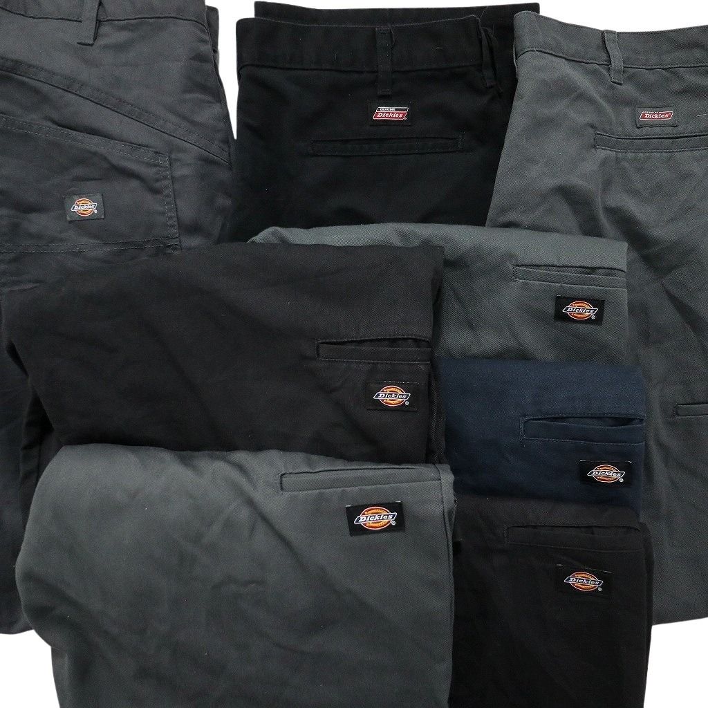 古着卸 ディッキーズ Dickies ダブルニー パンツ 8枚セット メンズ W38 W40 ワイドストレート ワークパンツ 古着 NB9735 KIN-KAAI_COM