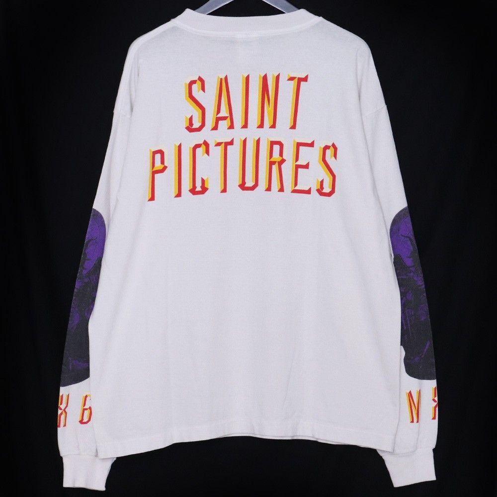 SAINT MICHAEL LS TEE SAINT PICTURES WH Lサイズ ホワイト SM-YS1