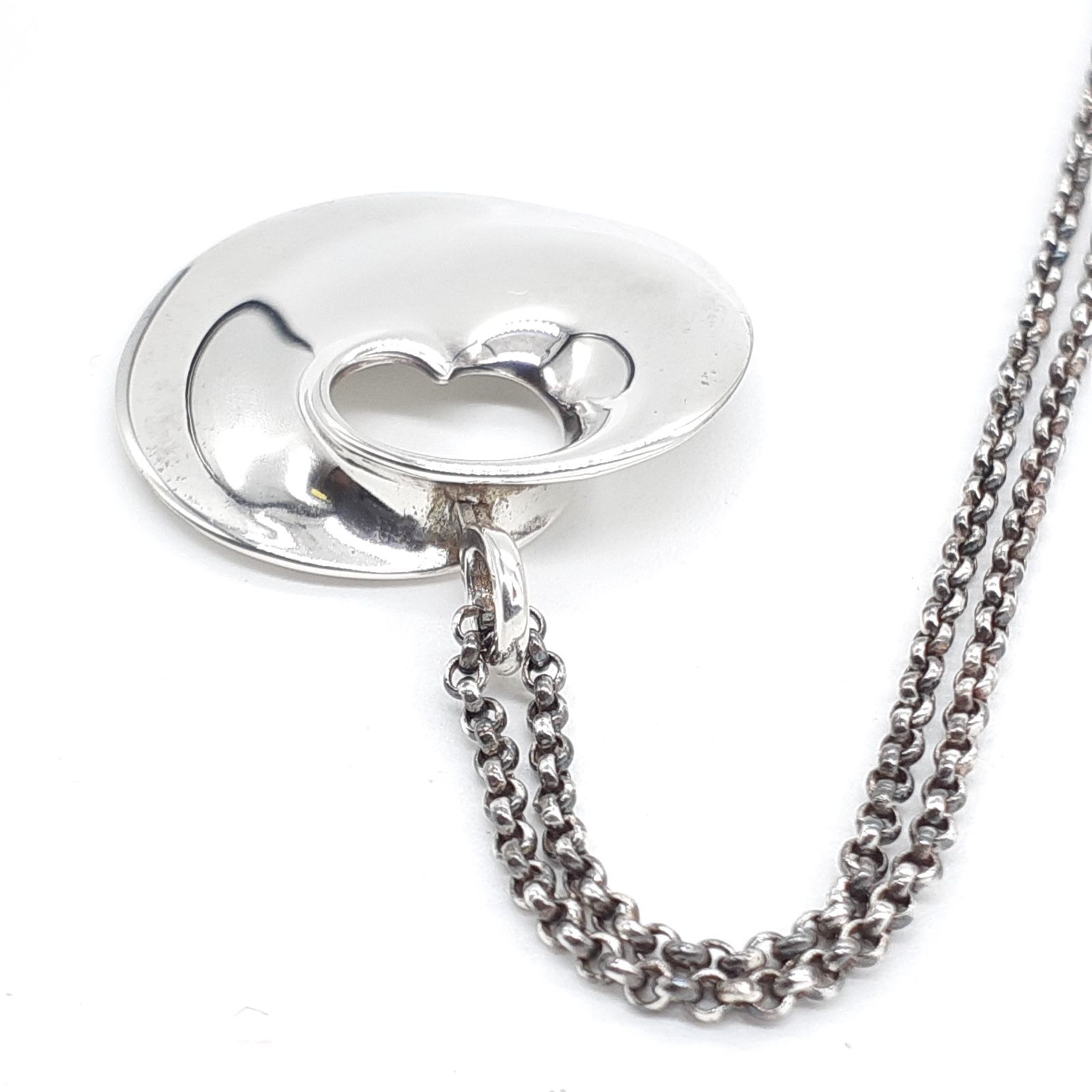 GEORG JENSEN ジョージジェンセン ネックレス 1997 HIDDEN HEART ヒドゥンハート SILVER 925 シルバー  DENMARK デンマーク 北欧ジュエリー Vivianna Torun Bülow-Hübe - メルカリ