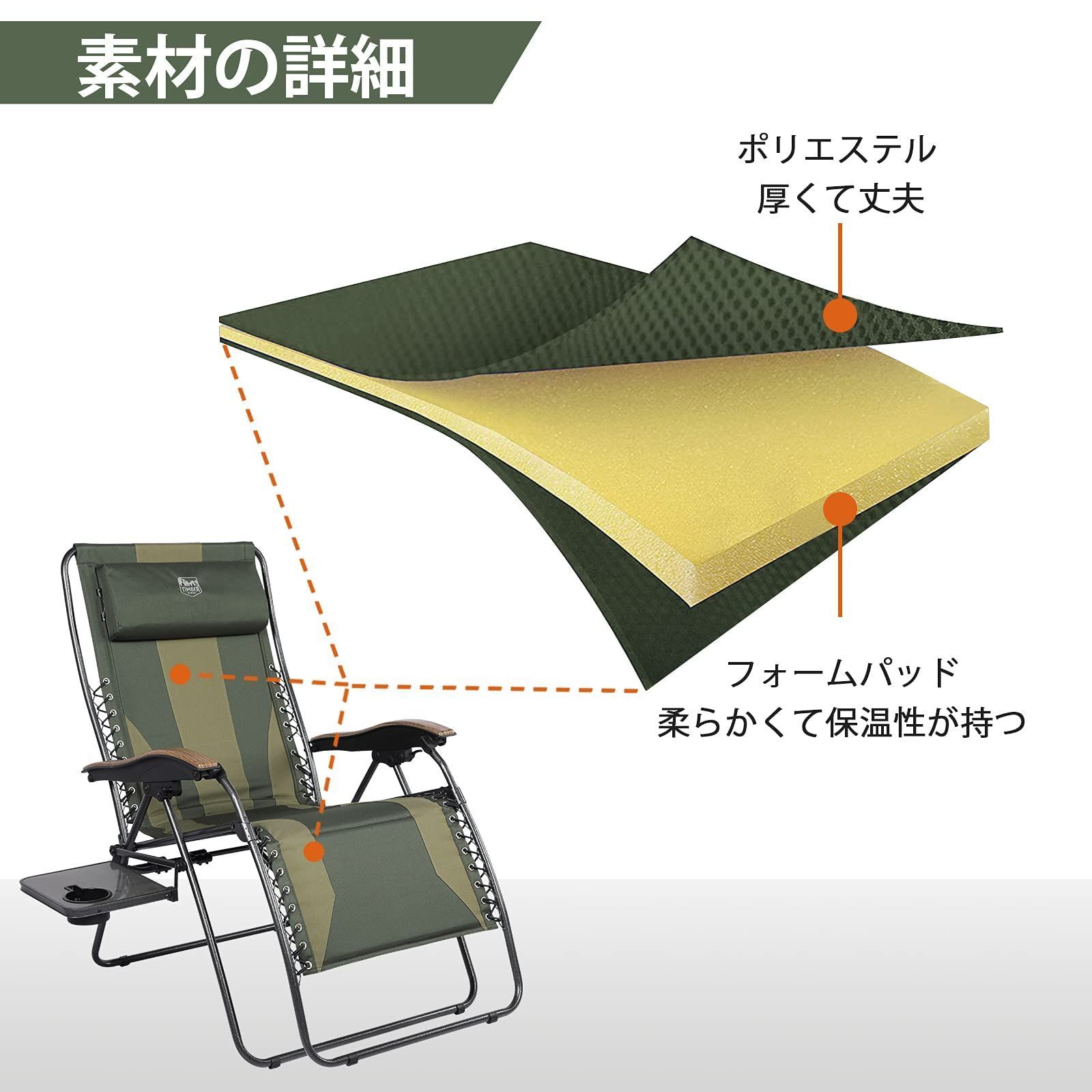 TIMBER RIDGE リクライニングチェア 幅広(座幅60cm) Amazon｜TIMBER RIDGE リクライニングチェア 折りたたみ 耐荷重