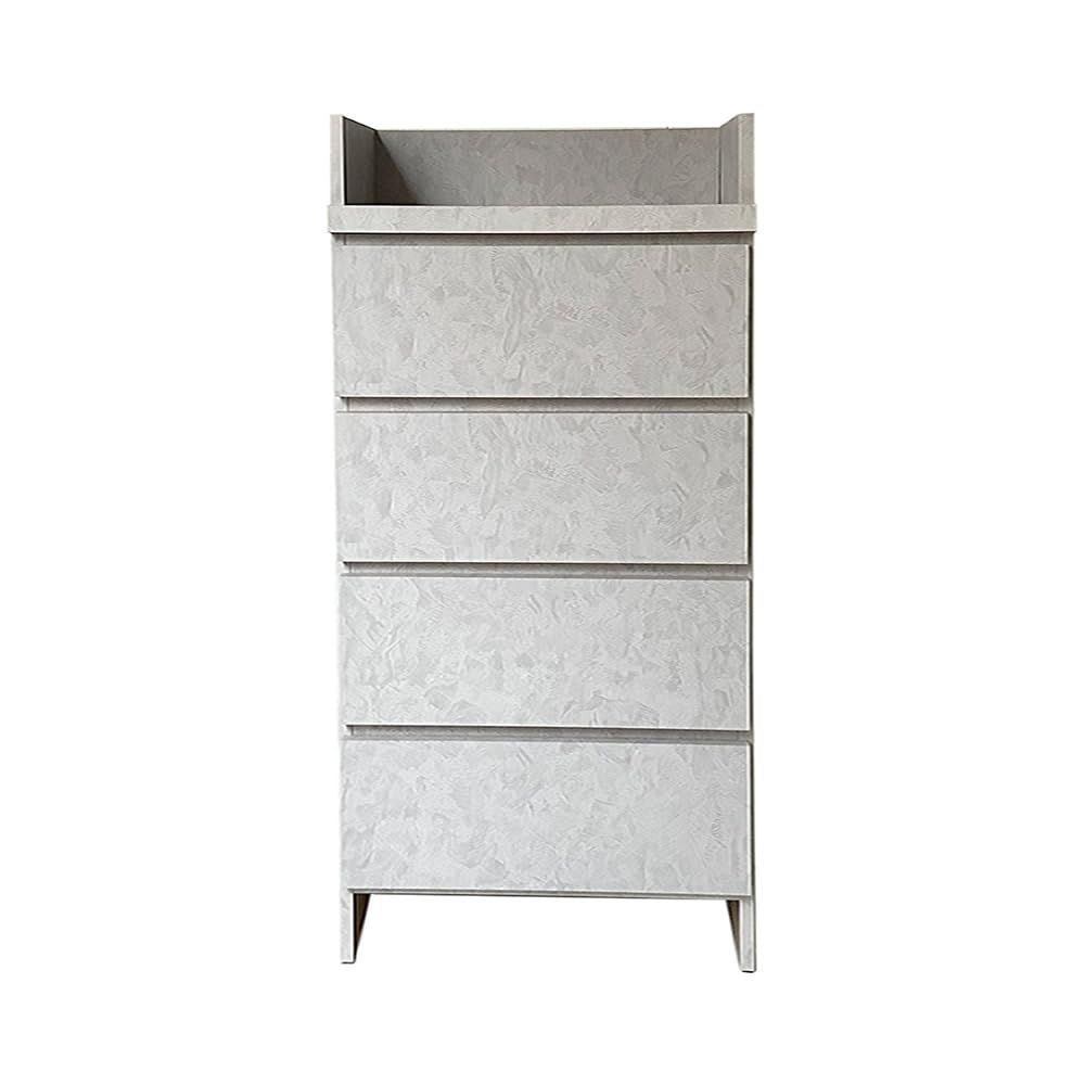 アルファタカバ ランドリーチェスト 幅45 ランドリー収納 収納 脱衣所 洗面所 日本製 完成品 グレー 奥行30 サニタリーチェスト 引き出し 45cm幅 ルーク モルタル風 漆喰風