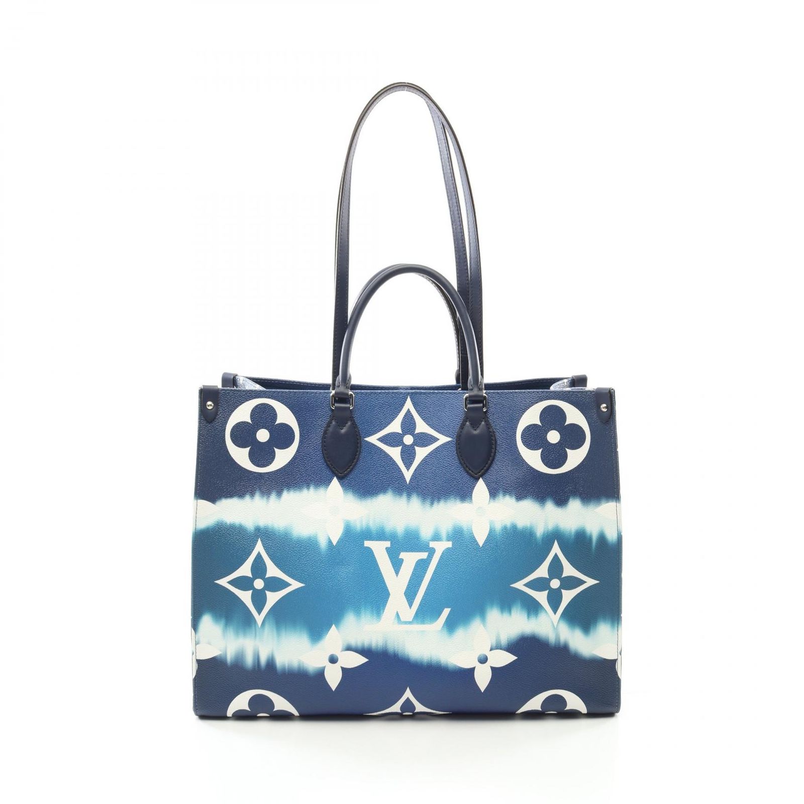 ルイ ヴィトン LOUIS VUITTON ショルダーバッグ LVエスカル オンザゴー GM M45120 ブルー PVCコーティングキャンバス レザー オンザゴーGM レディース Used A