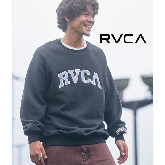 【RVCA】ロゴ スウェット トレーナー ブルー / 送料無料 RVCA】ロゴ スウェット トレーナー ブルー / 送料無料