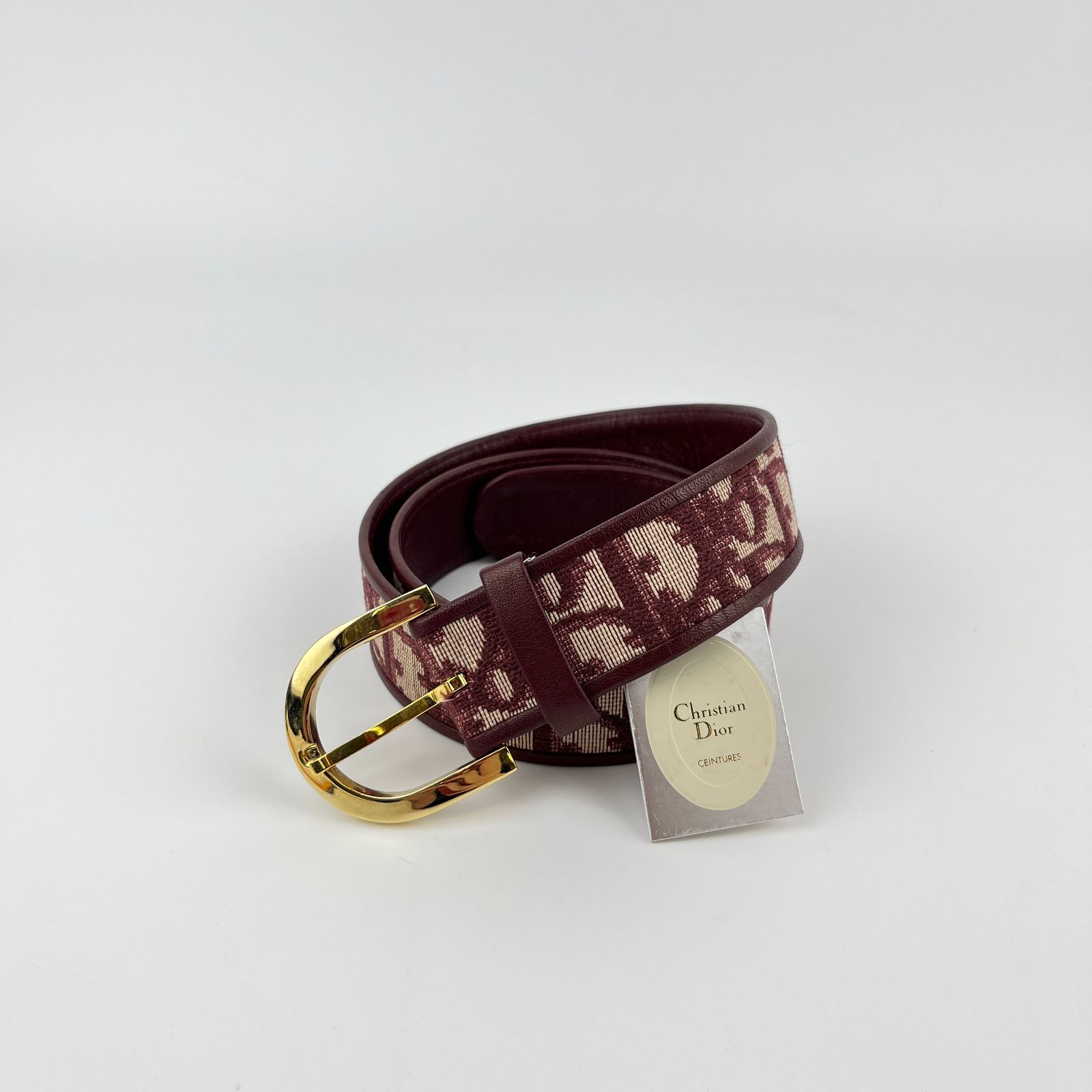 Christian Diorレザーベルト　ヴィンテージ Christian Dior クリスチャン ディオール レザー バックル