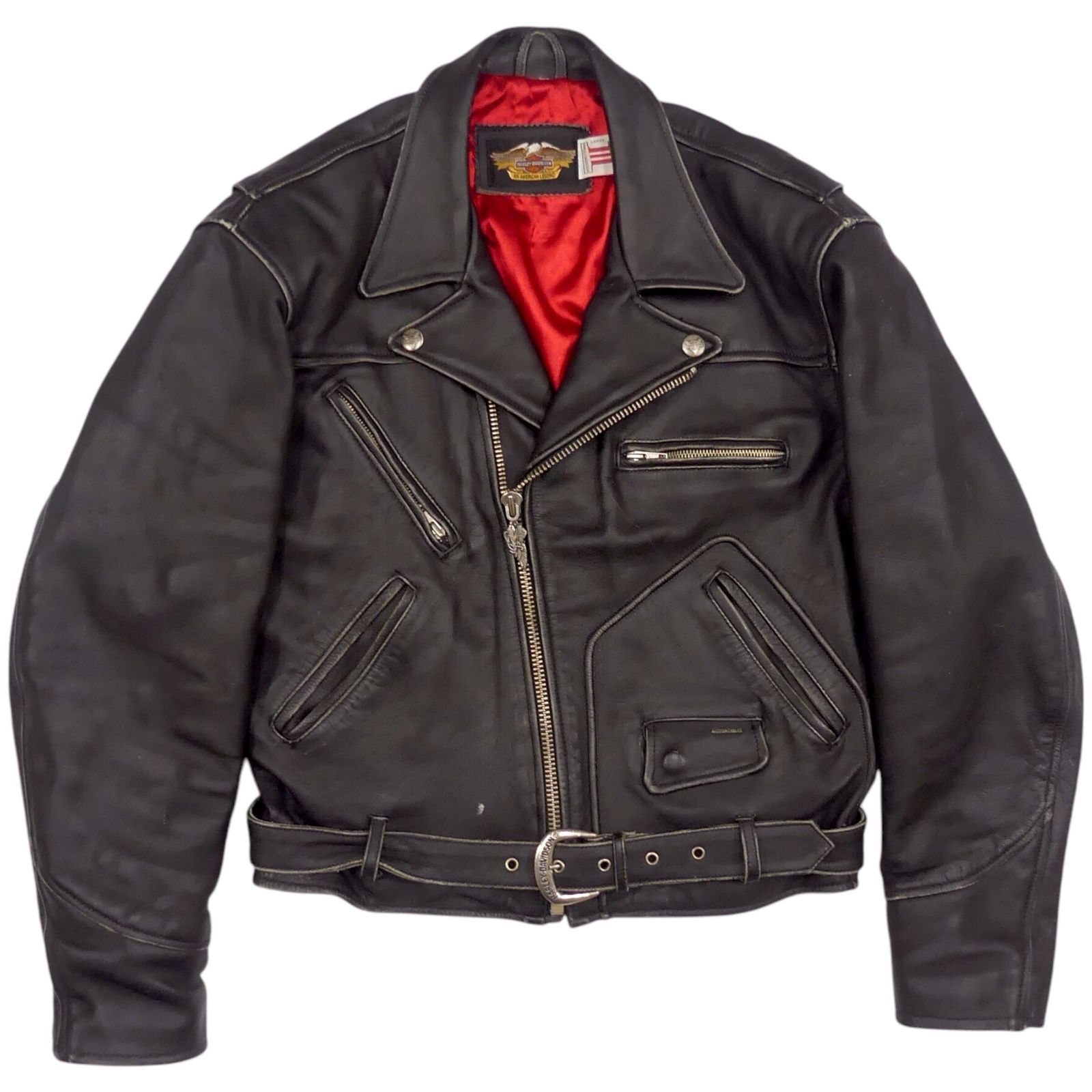 希少　ハーレーダビッドソン ダブルライダースジャケット 型押し　レザー　L 楽天市場】harley davidson ダブルライダースの通販