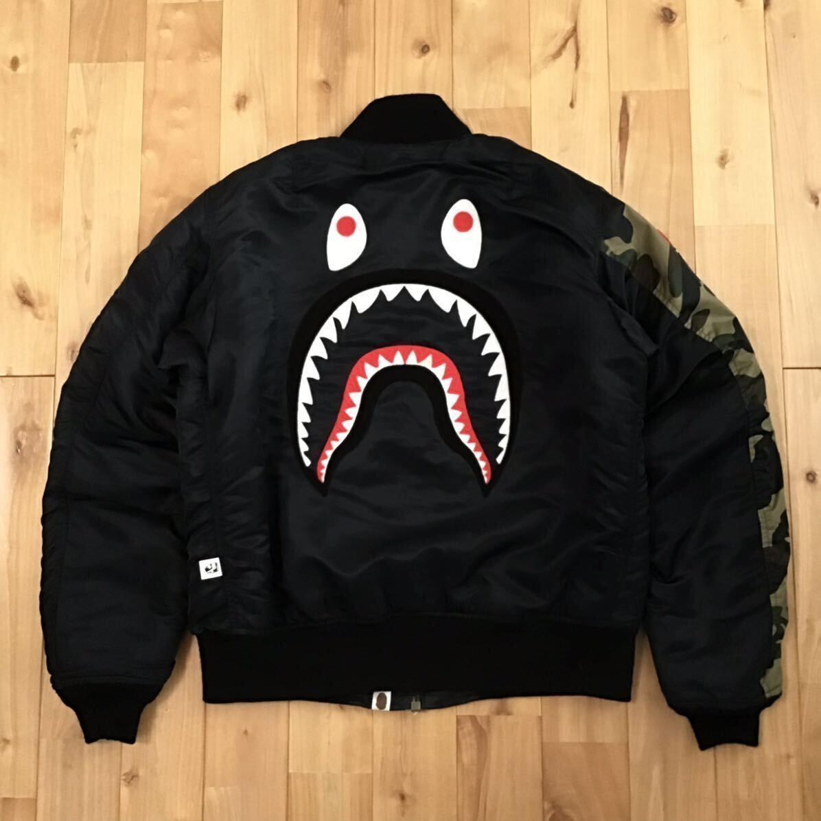 SHARK MA-1 Bomber Jacket Mサイズ a bathing ape BAPE camo エイプ ベイプ アベイシングエイプ シャーク  フライト ジャケット WGM - メルカリ