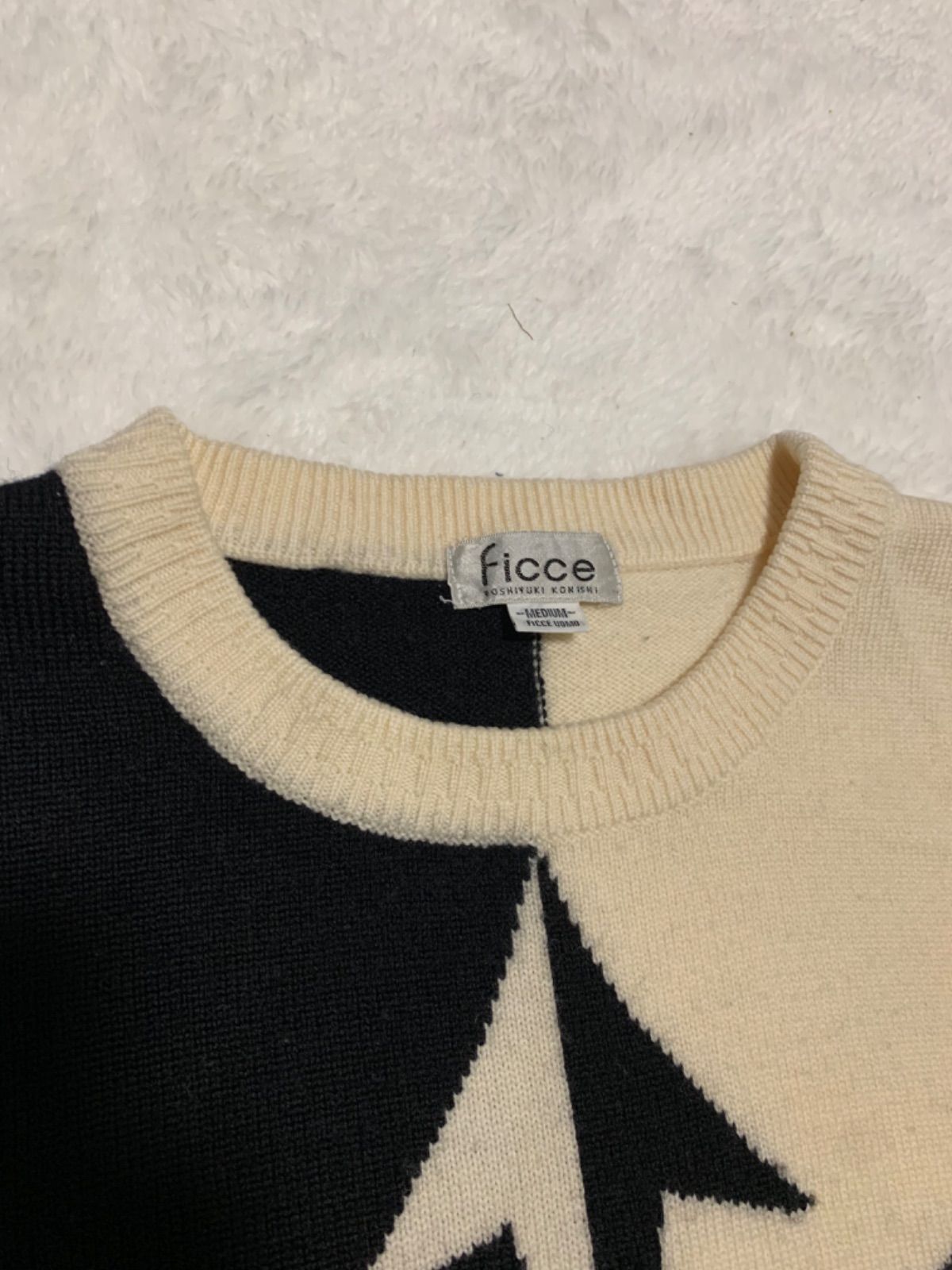 90s FICCE Design Knit Sweater フィッチェ デザインニットセーター
