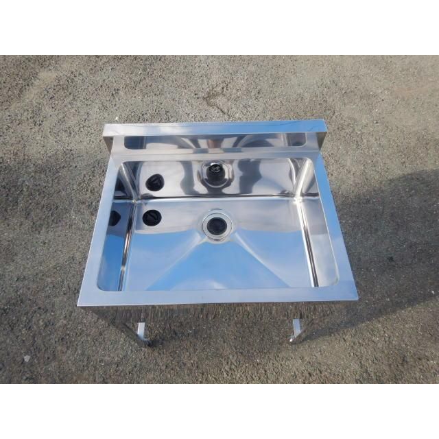 業務用 ステンレス 1槽 シンク W750 D600 H800 90 mm 厨房 槽内寸W67D47深23cm WWW_NOITHATQUANGTHANH_NET