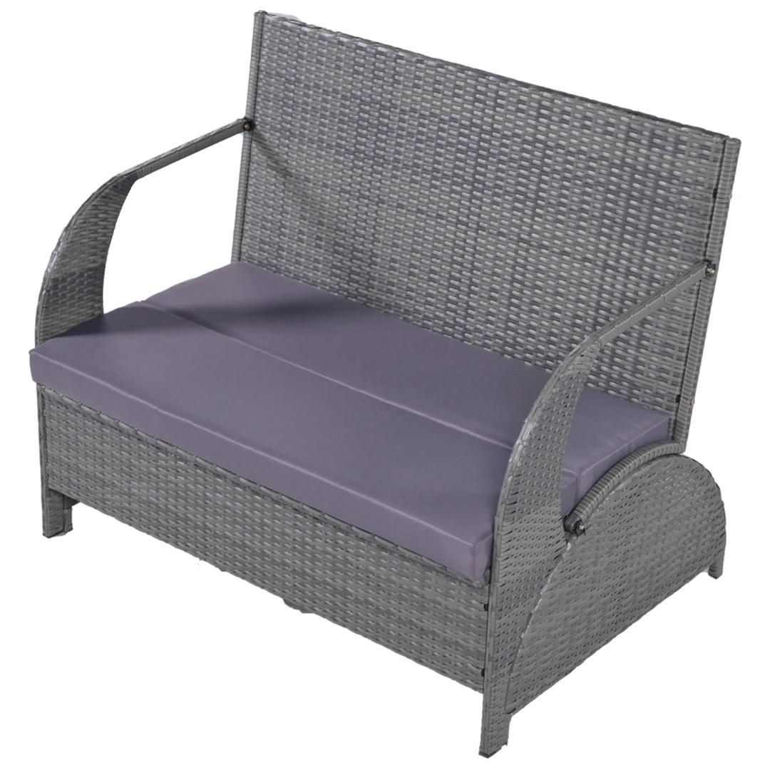 ガーデン テーブル セット ガーデンソファ 2way ラタン調 ガーデン