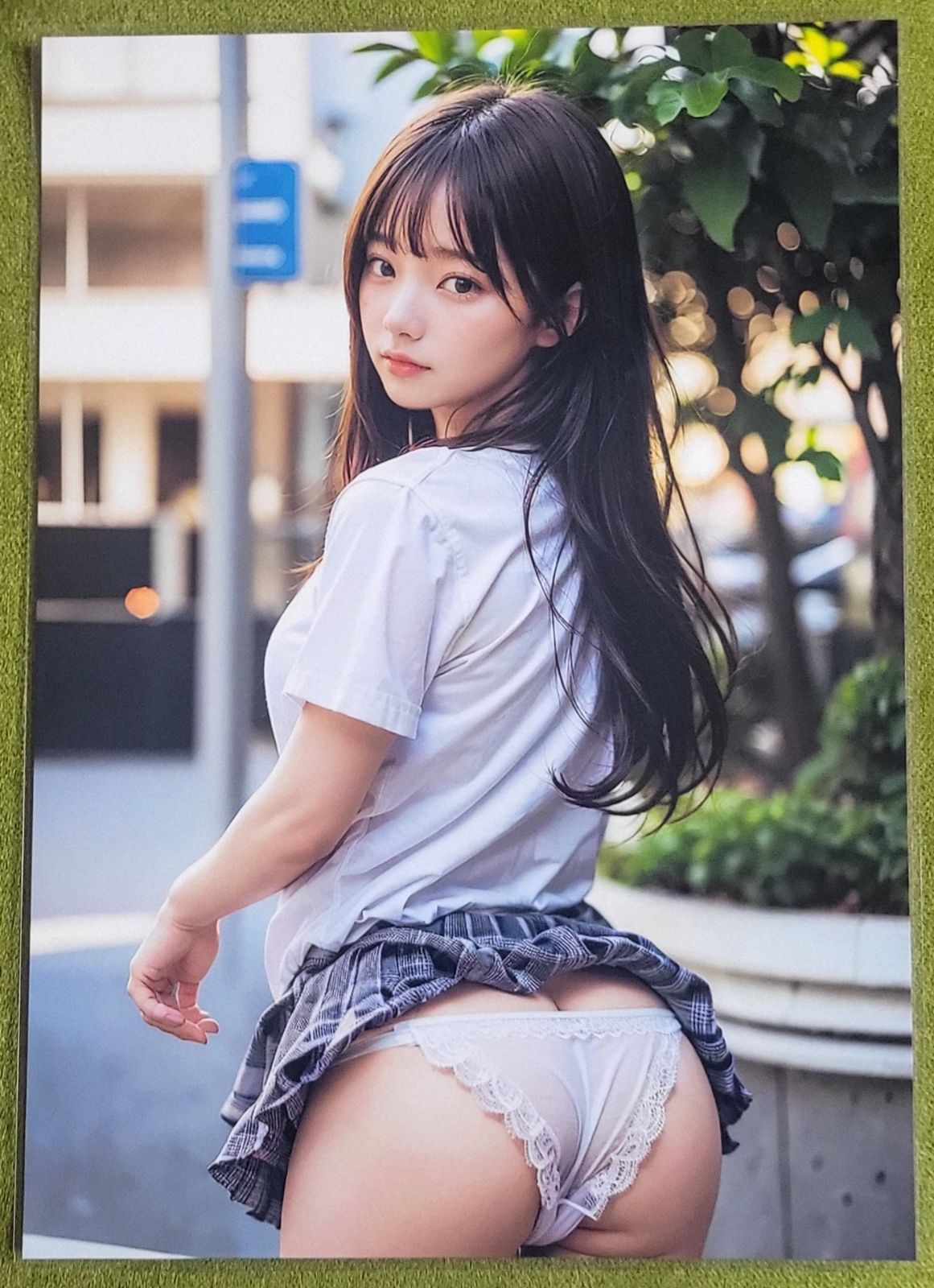 AI イラストアートポスター 写真 A4サイズ ラミネート加工 美女 美人