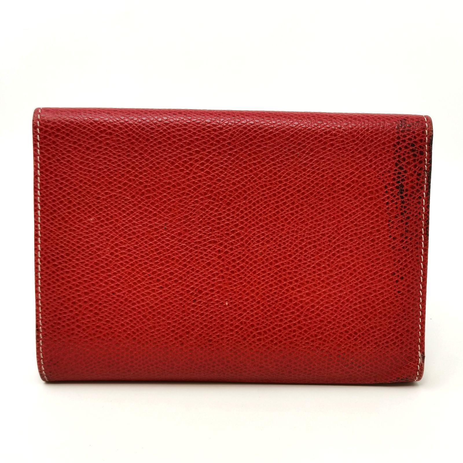 ロエベ エンボス加工 赤 三つ折り財布 【公式通販】