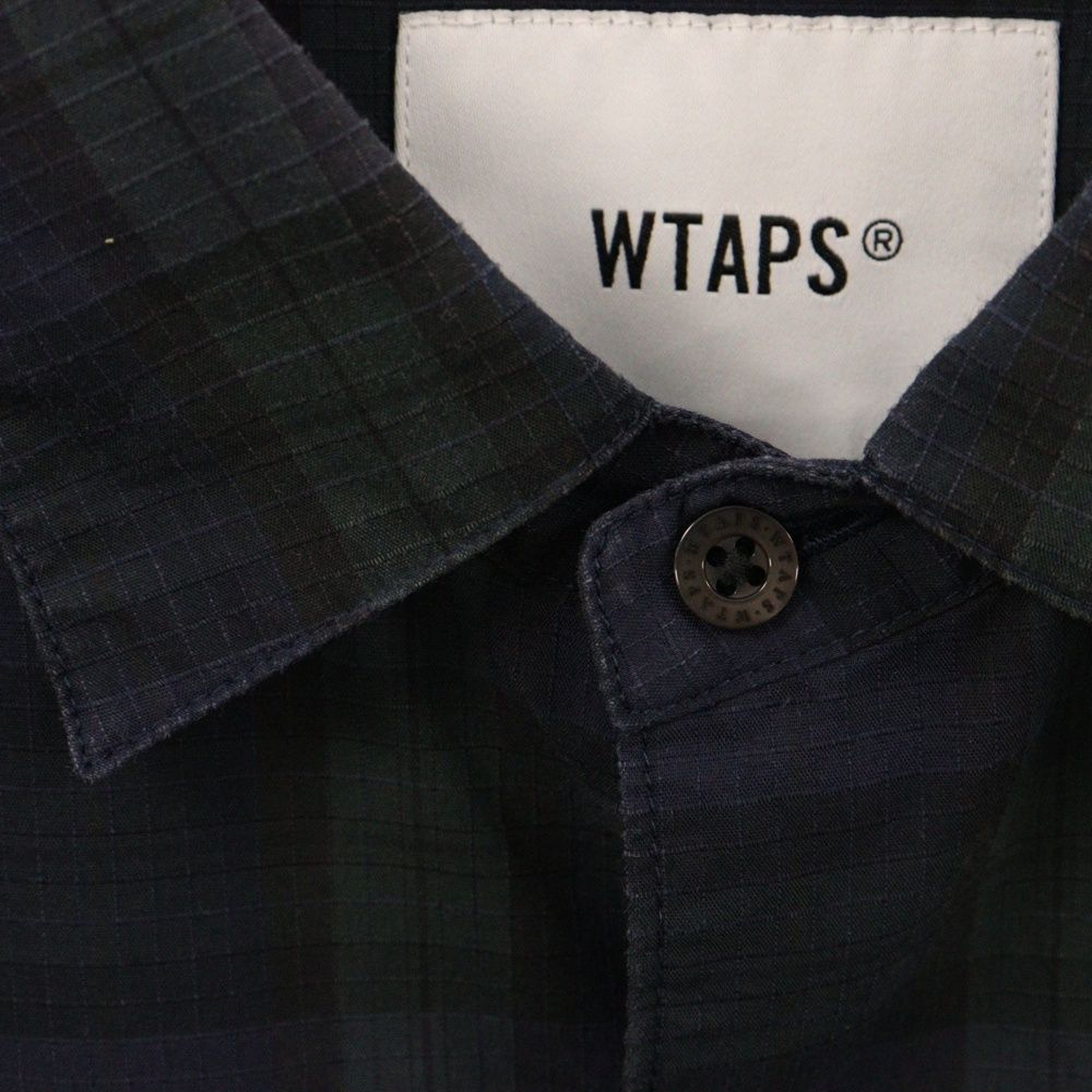 WTAPS (ダブルタップス) 21SS UNION 01 SHIRT 半袖チェックシャツ ネイビー 211TQDT-SHM03 - メルカリ