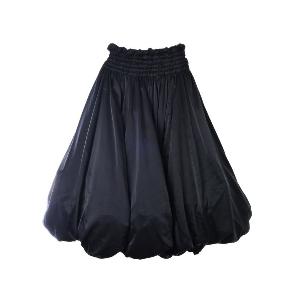 Noir kei ninomiya 変形スカート Noir Kei Ninomiya シャーリング スカート | ブラック | FARFETCH JP