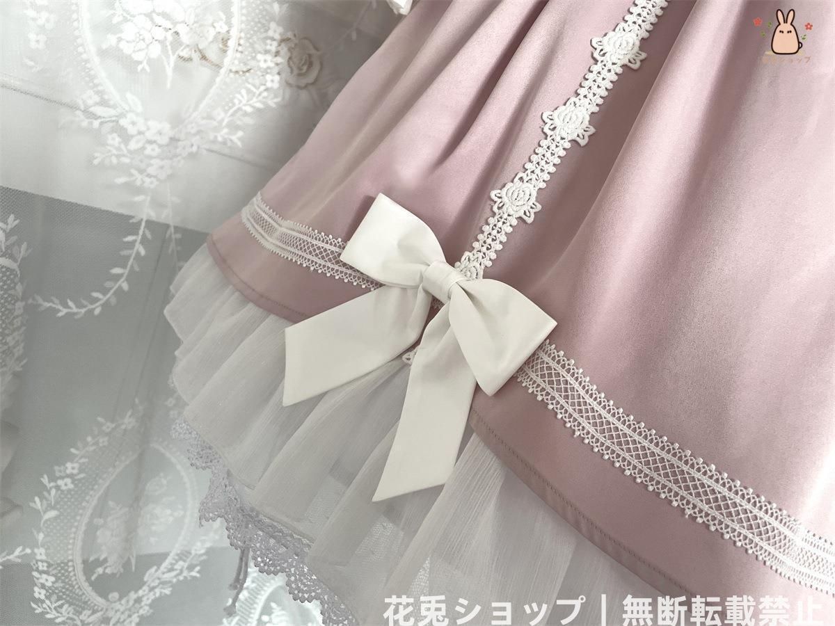 2025 ピンクのロリータ風ドレス