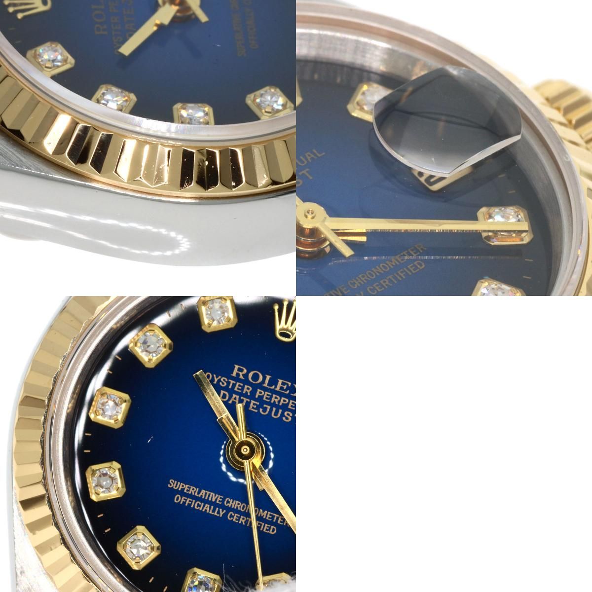 ROLEX ロレックス 69173G デイトジャスト 10P ダイヤモンド ブルー