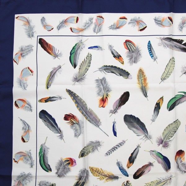 エルメス HERMES カレ90 PLUMES par Henri de Linares 羽根 大判