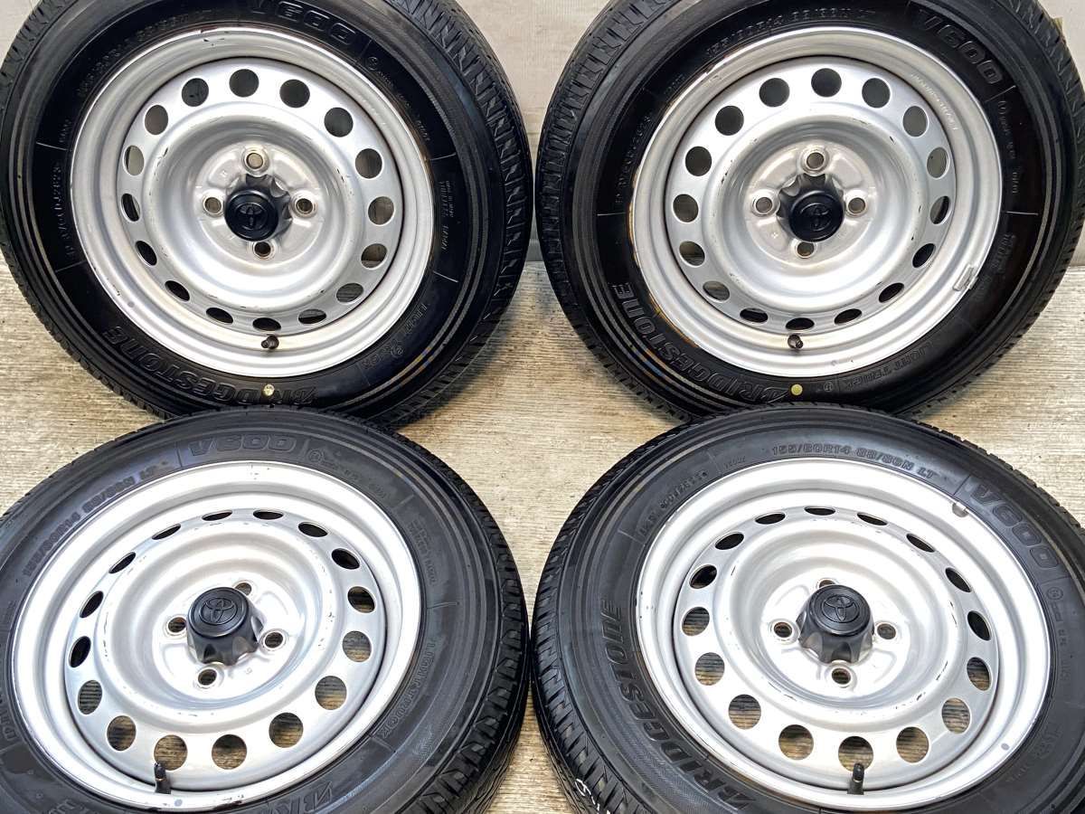 155/80R14 88/86LT ブリヂストン V600 トヨタ純正 AL 14x5.0 100