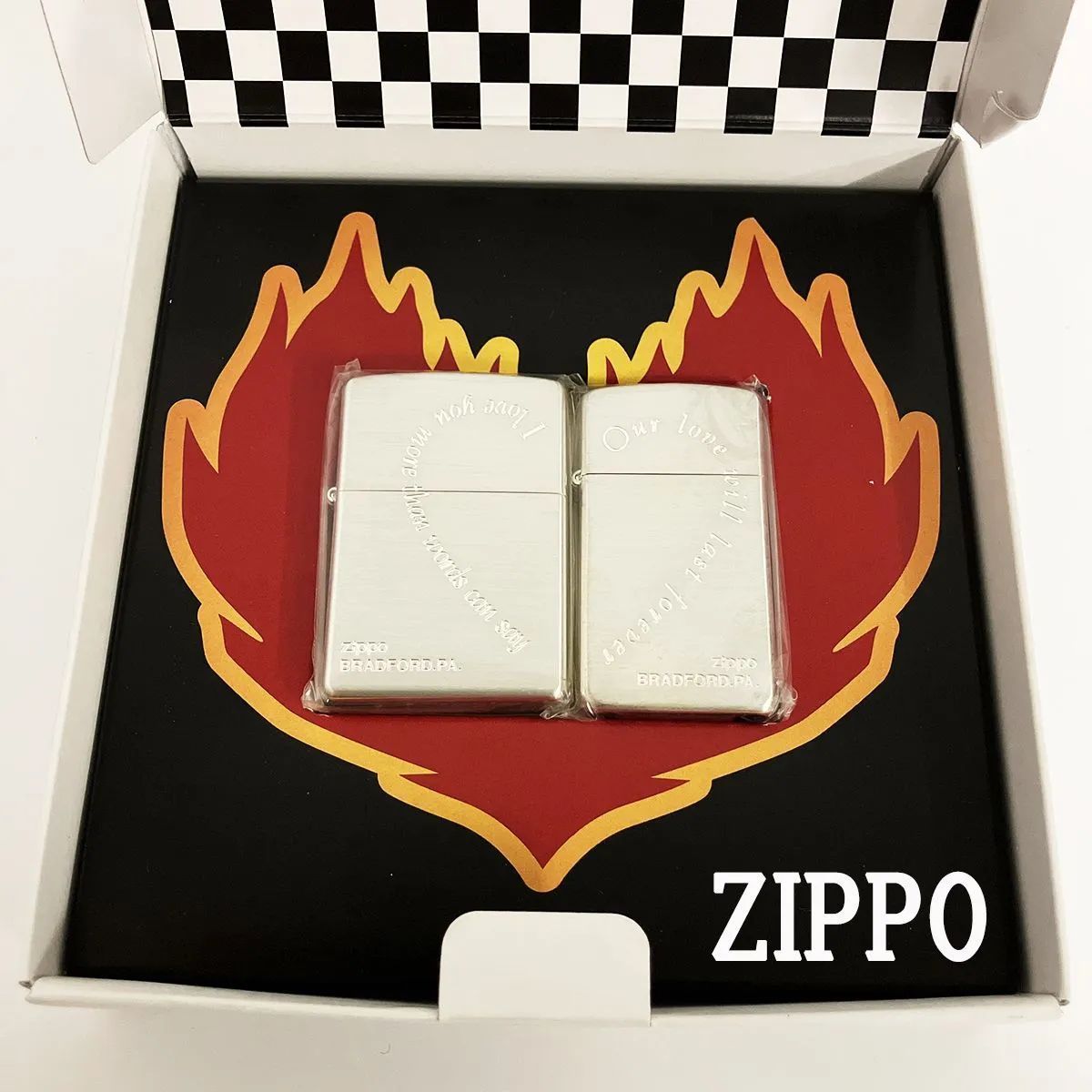 ZIPPO ジッポー ハート メッセージ ペアセット ライター