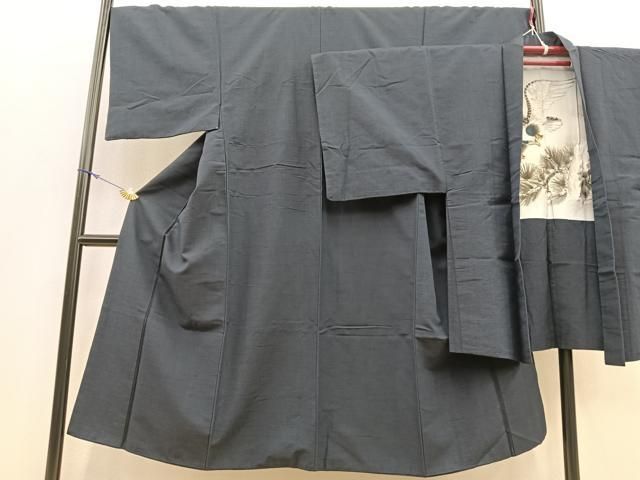 平和屋着物男性　紬　アンサンブル　正絹　逸品　BAAQ8755ow