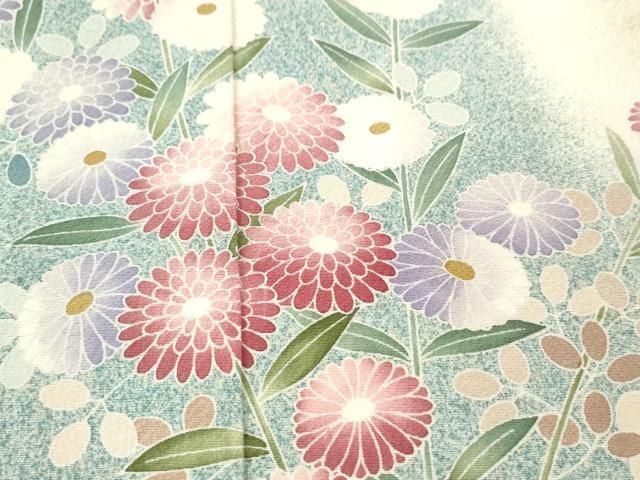 平和屋着物●訪問着　友禅　作家物　枝菊文　暈し染め　鈴乃屋扱い　正絹　逸品　CAAS7540yc 平和屋着物○訪問着 友禅 作家物 枝菊文 暈し染め 鈴乃屋扱い 正絹