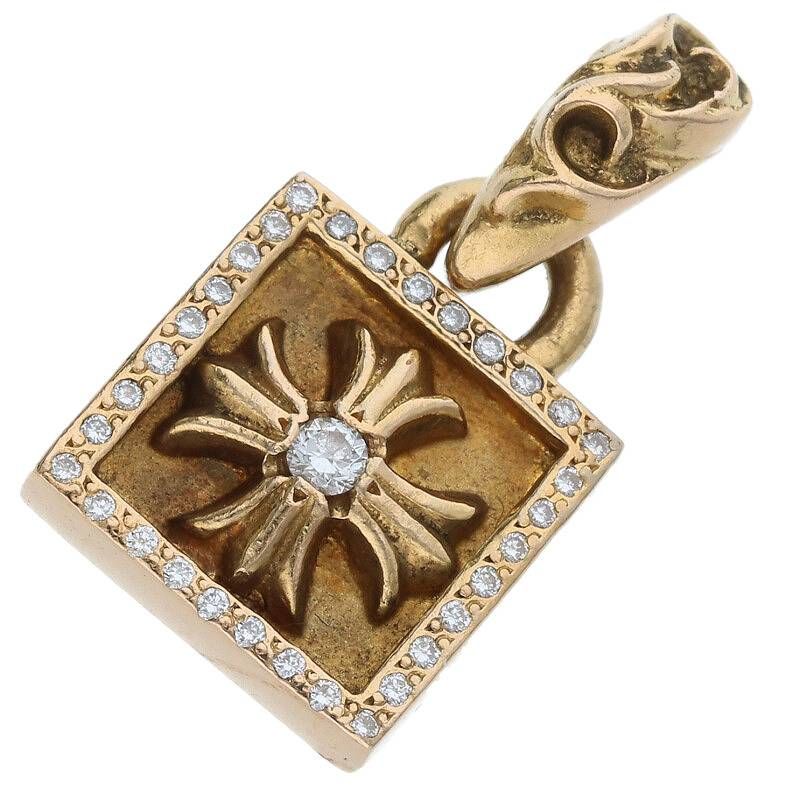 クロムハーツ 22K FRAMED CH PLUS P/D/フレームドCHプラス PAVEダイヤ