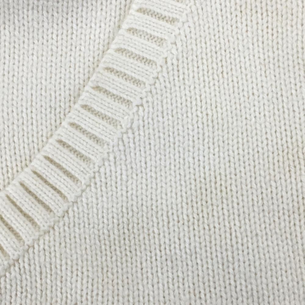 ニューバランスゴルフ ニットジャケット 白×イエロー×グリーン 一部