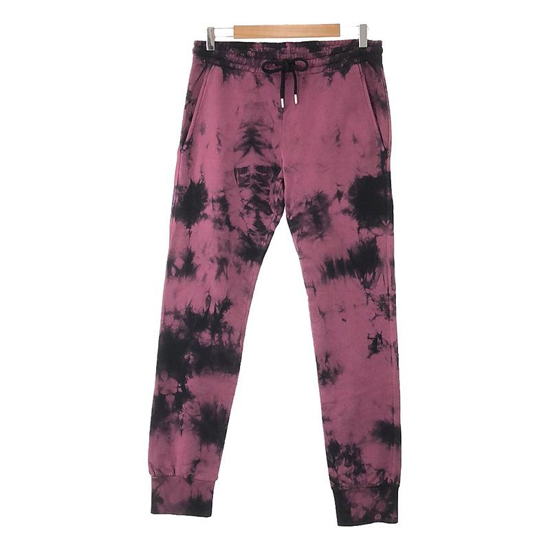 DRIES VAN NOTEN / ドリスヴァンノッテン | 2022AW | タイダイ スウェット イージーパンツ | S | ピンク/ブラック | メンズ