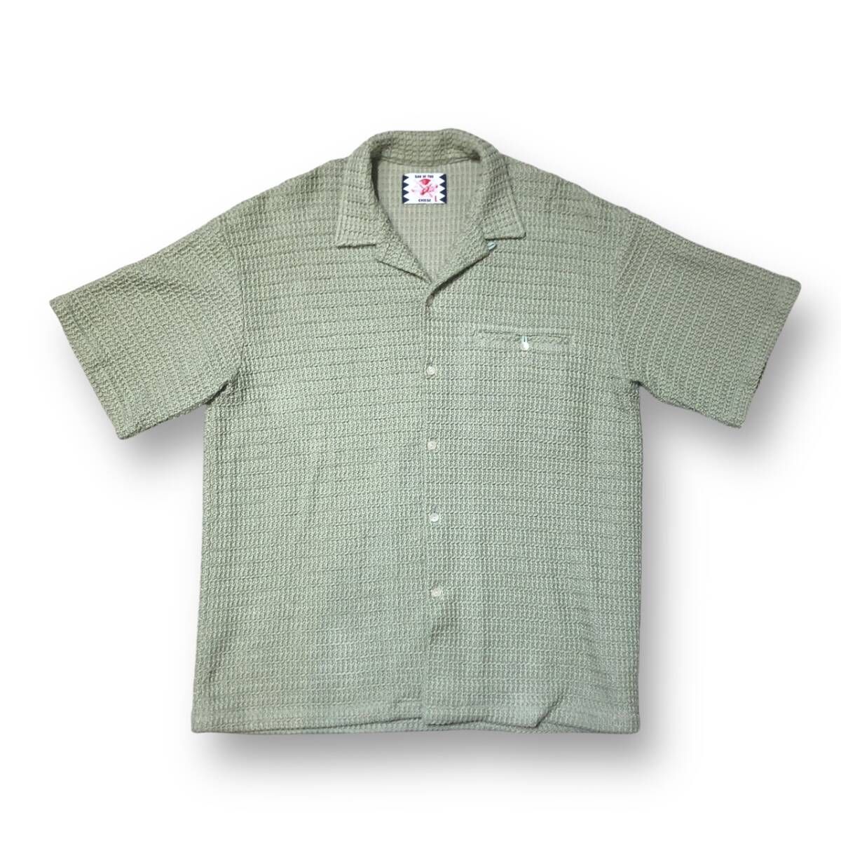 Son of the Cheese ss shirt Green waffle Thermal mesh 半袖シャツ グリーン ワッフル サーマルメッシュ L SC2410-SH07 サンオブザチーズ