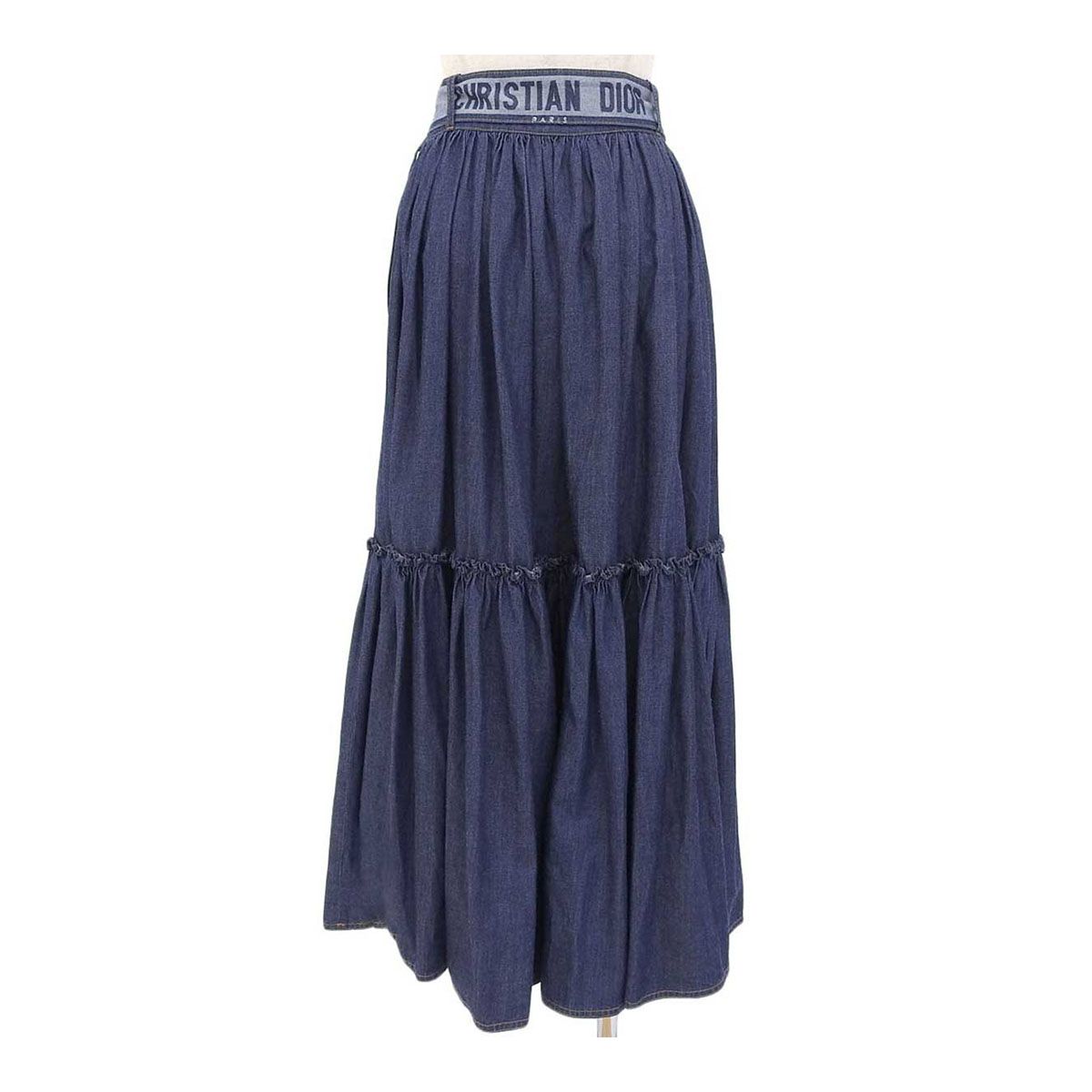 ディオール ロゴベルト フ デニムスカート 312J36A3517 レディース ネイビー Dior アパレル 小物