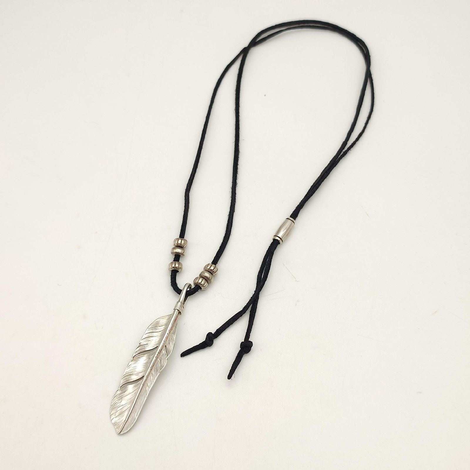 美品】LARRR SMITH ラリースミス フェザーペンダント EFNL-0006