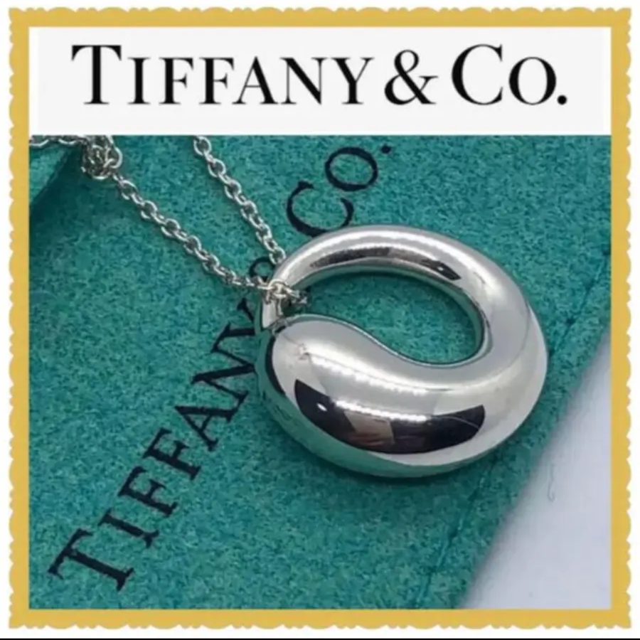 美品 Tiffany ティファニーエターナルサークルネックレス シルバー925