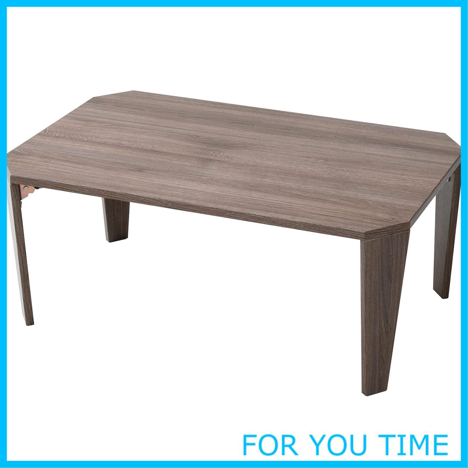 【特価】[山善] ローテーブル 折りたたみ 幅75×奥行50×高さ32cm 水分・熱に強い天板 傷防止フェルト付き テーブル 折れ脚 完成品 ブラウン MTWL-7550(WBR)