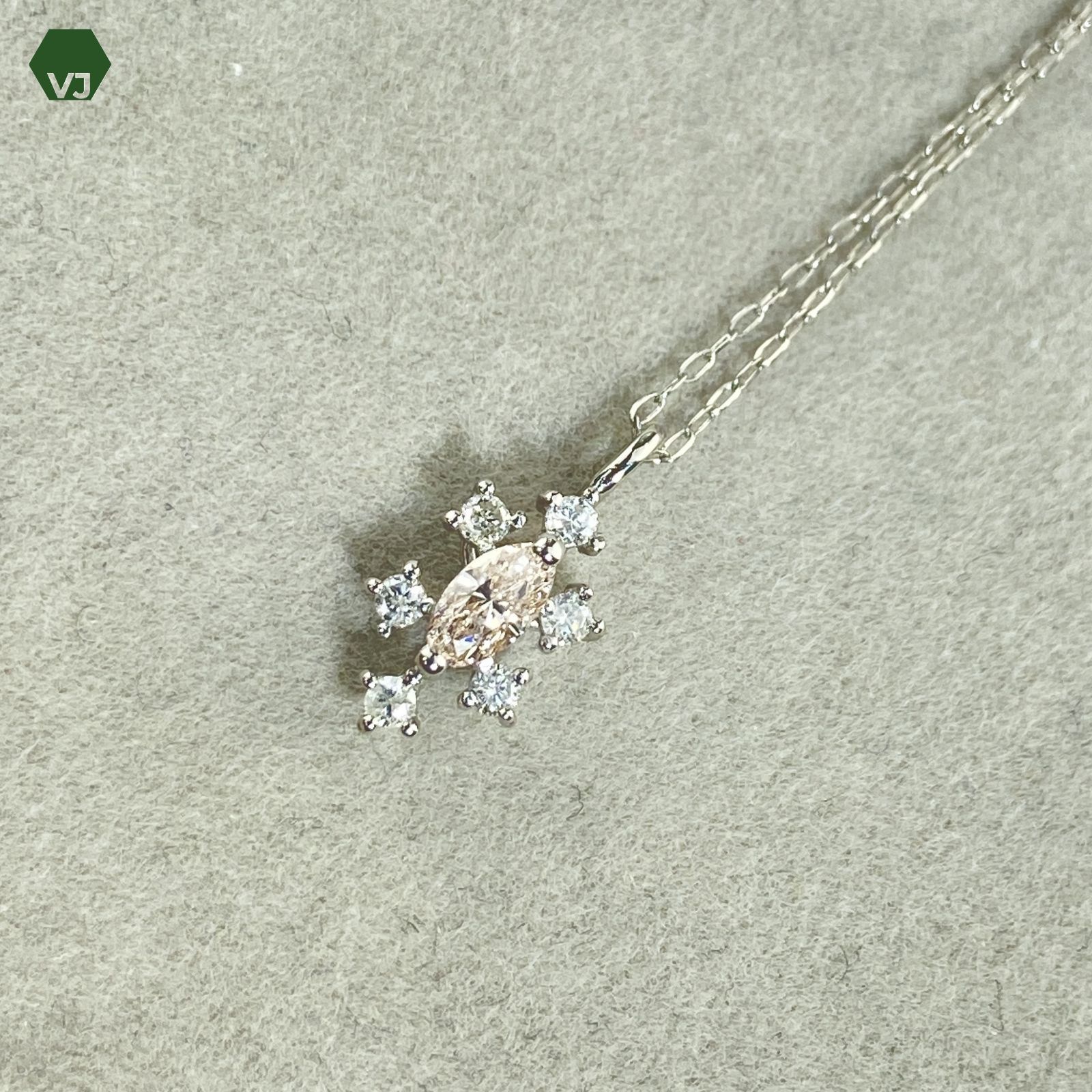 24-27】ダイヤモンド ネックレス D0.31ct【中古】【PT900/PT850】【40 