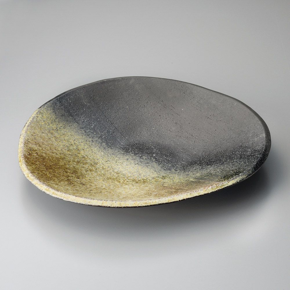 古陶１３.０変形大皿（信楽焼） 大皿