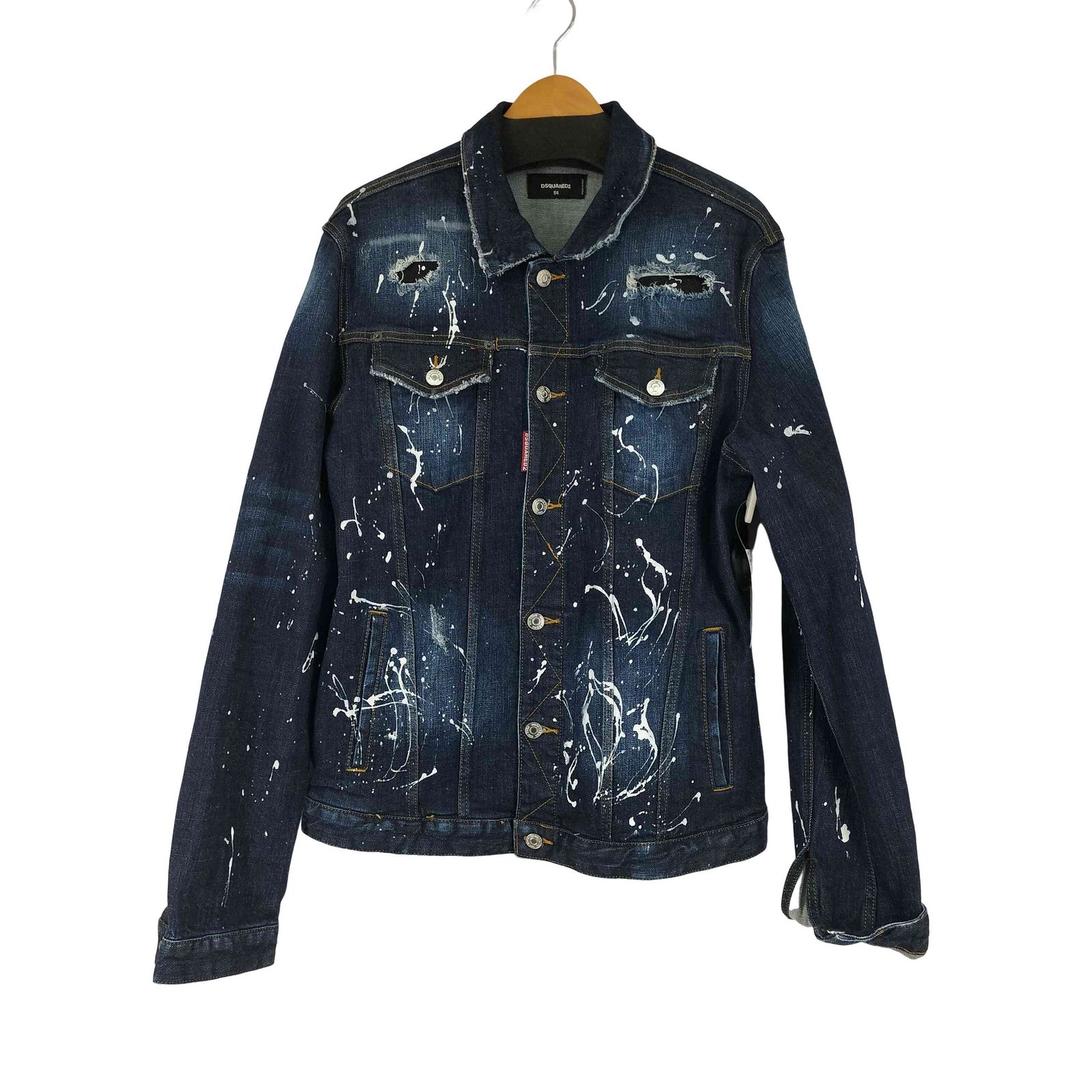 ディースクエアード デニムジャケット ペンキ加工 ディースクエアード DSQUARED2 ペイント加工 デニムジャケット メンズ