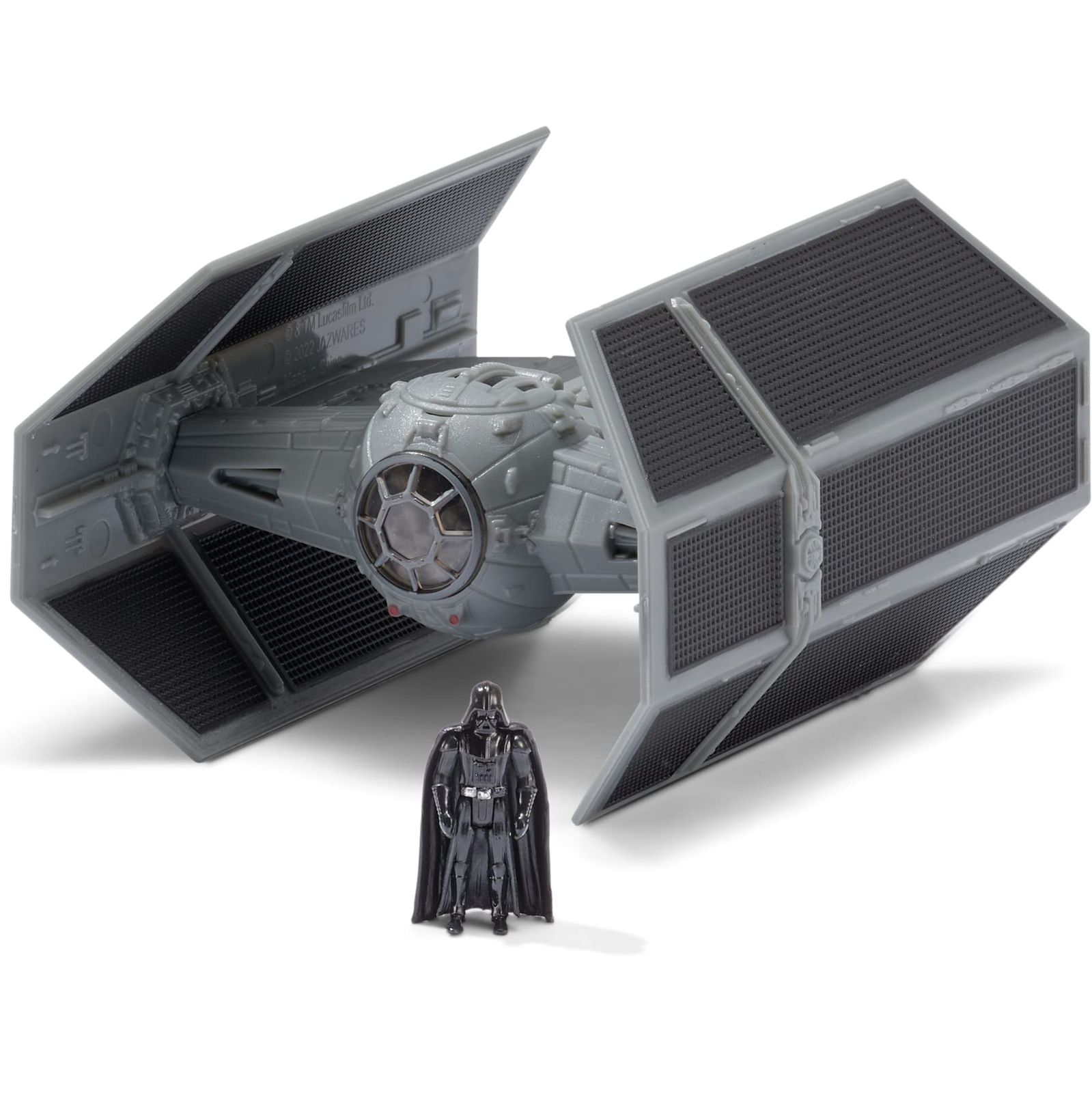 Jazwares スター・ウォーズ マイクロギャラクシー飛行隊 スターファイター クラス ダースベイダーズ タイアドバンス - 5インチ車両 1インチダースベイダーマイクロフィギュア [ブラック ダー