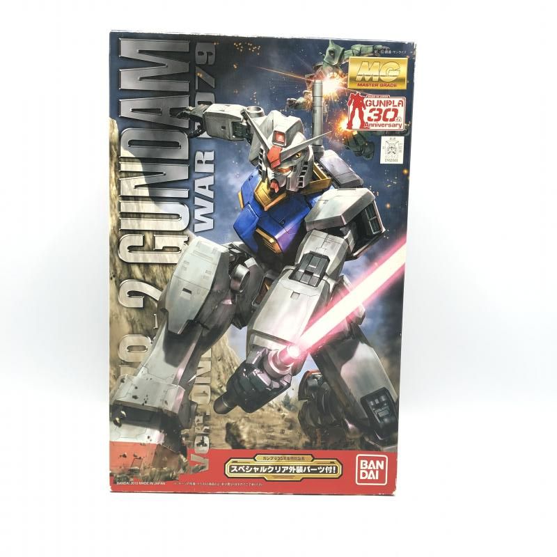 【中古】MG 1/100 RX-78-2ｶﾞﾝﾀﾞﾑ ｱﾆﾒｰｼｮﾝｶﾗｰﾊﾞｰｼﾞｮﾝ ｸﾘｱ外装ﾊﾟｰﾂ付 ﾌﾟﾗﾓﾃﾞﾙ 未組立品[13]