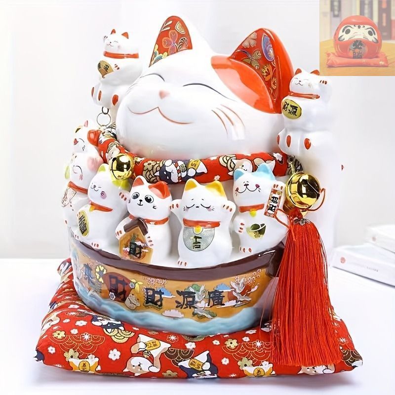 招き猫 猫 ネコ 大麦 ゴールド 金 置物 オブジェ スピリチュアル 瞑想