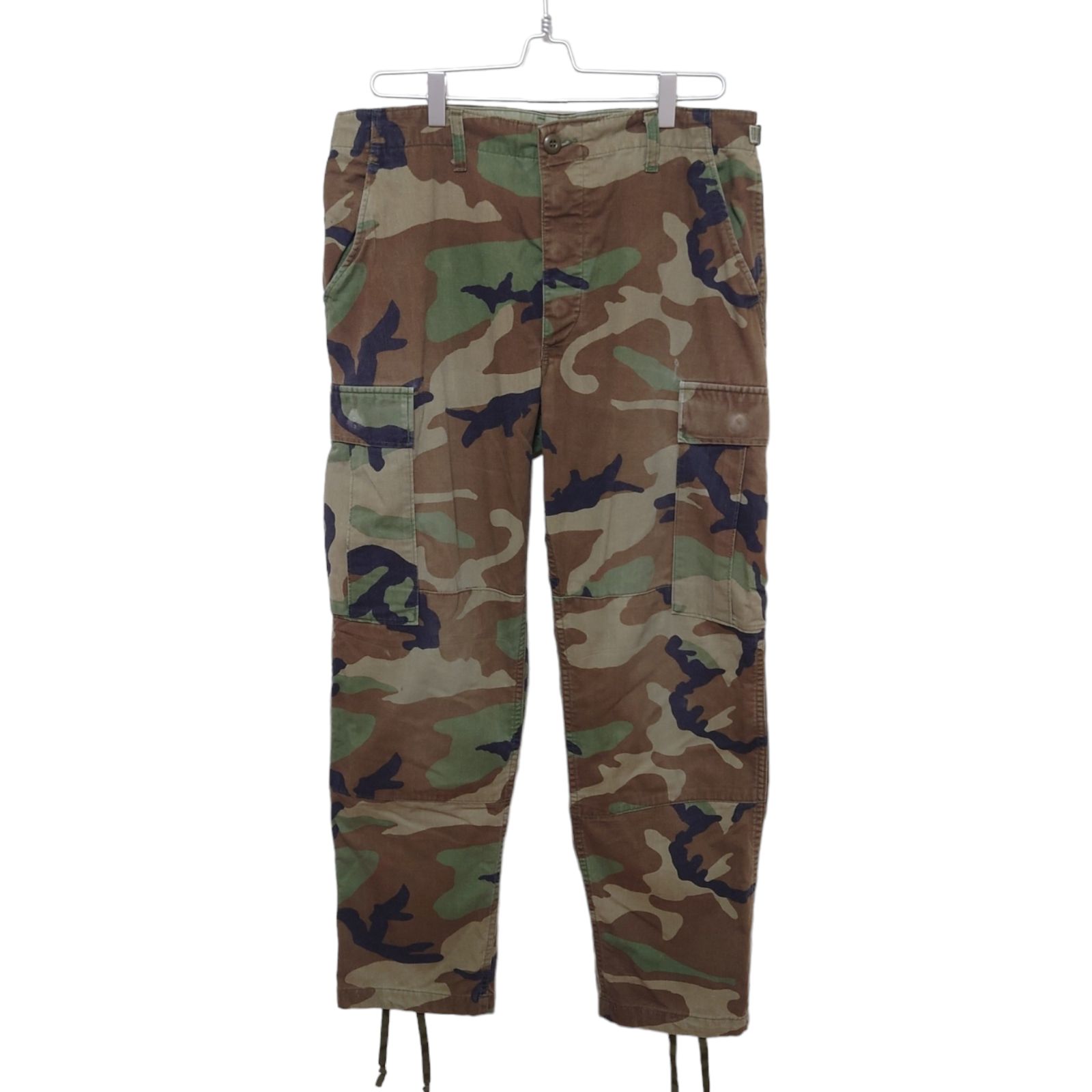 米軍実物 90s BDU カーゴパンツ トラウザー ウッドランドカモ L-L 古着 90年代 米軍実品 迷彩柄 ウッドランドカモ ミリタリー
