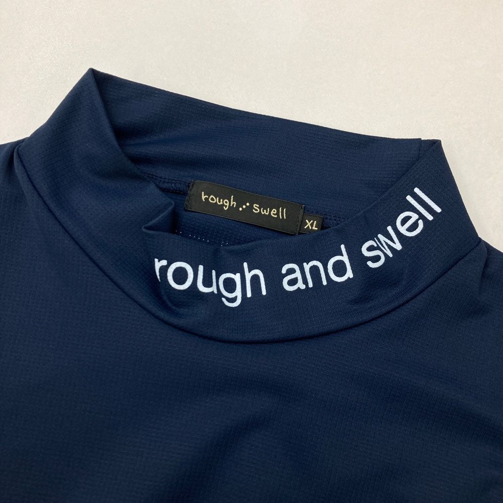 新品　rough and swell 長袖シャツ Lネイビー サイズ：XL ROUGH&SWELL ラフアンドスウェル ハイネック 長袖T