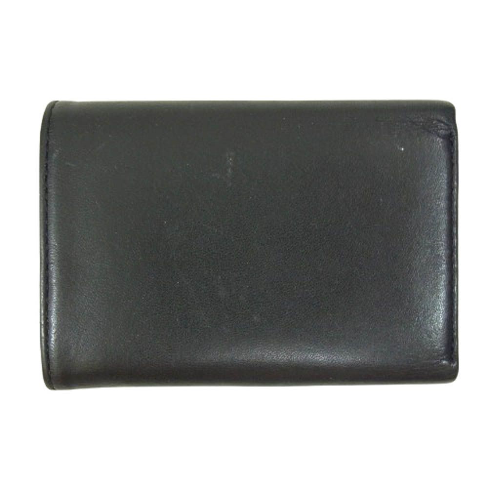 Justin Davis ジャスティンデイビス MARCAM 3 HOLD WALLET クラウンロゴ 3フォールド レザー ミニウォレット 三つ折り コンパクト 財布 ブラック系