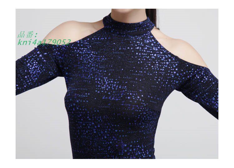 ラテンダンス ワンピース ダンス衣装 背中を見せる魅力 ブルー モダンドレス イベント パーティー用 ステージ衣装 ワルツ ダンスウエア kni4a179052 LLC-HASEGAWATOSO_COM