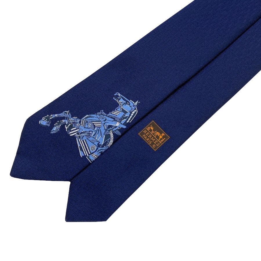 HERMES エルメス ヘヴィシルクタイ 7 cm ロボカバール 333982T